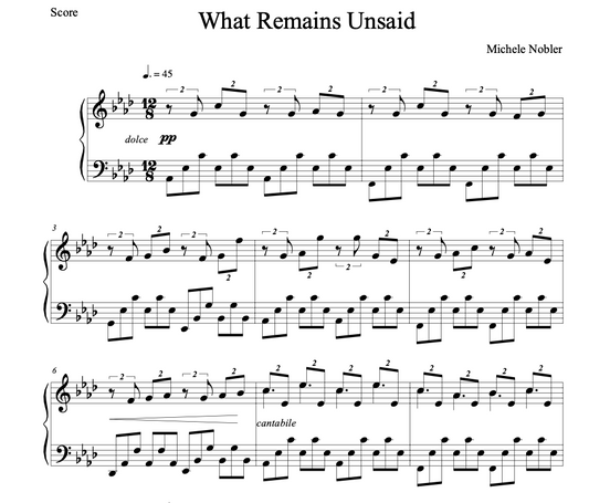 What Remains Unsaid - PDF Piano Sheet Music