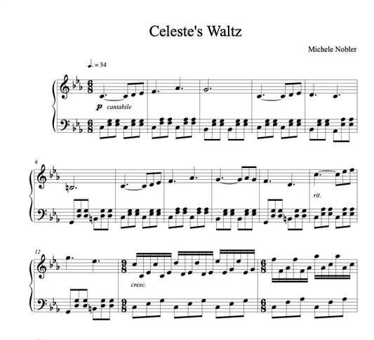 Celeste’s Waltz - PDF Piano Sheet Music