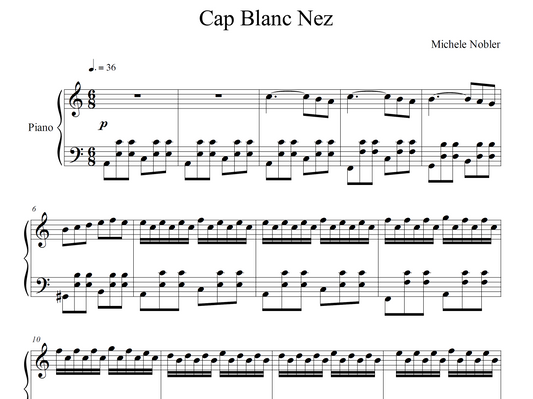 Cap Blanc Nez - PDF Piano Sheet Music